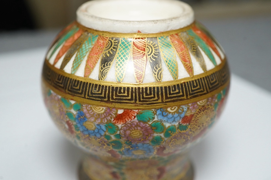 A Satsuma ‘millefleur’ miniature vase, by Kinkozan, early 20th century